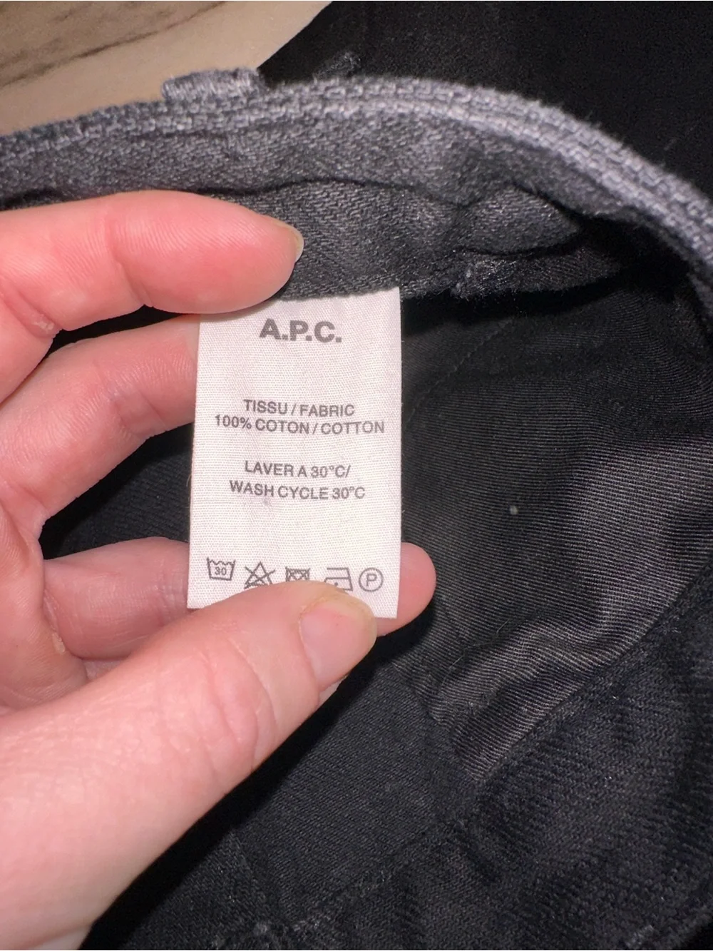 A.P.C. Theresa Size UK 40/US 8 Black Denim Skirt with Antique Brass Buttons